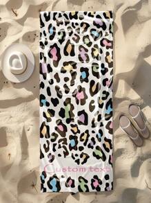 Ein wunderschöner Strandtuch mit Kuh-Muster buntem Muster, stark saugfähig, leicht, perfekt für Sport, klassisches individuelles Text-Logo Microfaser ideal für Strandurlaube, auch als ideales Reisegeschenk.