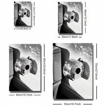 1 幅带框/无框迪斯科球厕纸海报美学黑白浴室少女风情装饰时髦油画帆布印刷简约时尚墙壁画适用于宿舍、公寓、卫生间、客厅、卧室、现代家居装饰