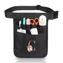 1pc Nursing Tool Waist Bag Nurse Medical Bag Rose Gold Initials A To Z Letter Pattern Multifunctional Adjustable Multi-Insert Bag, Pet Medical Care Bao Universal Multi Pocket Nurse Fanny Pack Multi Pocket Waist Organizer Belt With Adjustable Waist Strap Work Pocket Medical Supplies Storage Waist Pouch Organizer Pouch