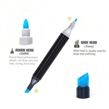 Marker 80 Colors Dual Brush Tip Permanent Art Markers For Book Painting Card Making Coloring Illustrations Sketch, Christmas Gift Back To School - Black - View 6