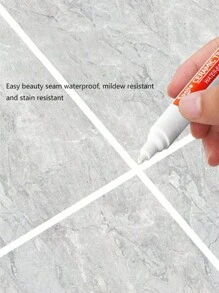 1/2pcs Tile Grout Pen For Kitchen/Bathroom Wall And Floor Tile Seam Colorant Restoration, Waterproof And Mildew-Resistant