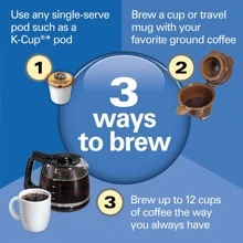 FlexBrew Trio Coffee Pod/12-Cup/Single Serve Coffee Maker