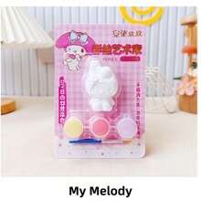 Sanrio Sanrio Character 3D Model Coloring Toy Hand-Painted Set - DIY Plaster Watercolor Set For Arts And Crafts, Perfect For Valentine's Day Gifts, Chinese New Year, Birthdays And Other Small Gifts, Style Random Shipping, Is An Ideal Gift For Friends