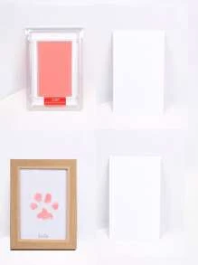 A Non-Contact Ink Pad With A Pet Paw Print Kit, A Pet Track Ink-Free Pad For Keeping Cat/Dog Paw Print Pet Souvenirs And Pet Photo Frame