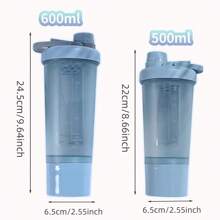 1PC 500ml/16.9oz Portable Protein Shaker Cup - PP Material, Ideal For Gym & Outdoor Fitness Enthusiasts, Shaking Cup, Milkshake, Gift For Father