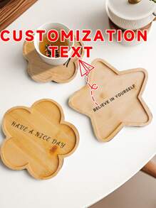 DIY Customized Wooden Coaster - Refillable Mosaic Crafting Kit With Flower, Star Shapes - Handmade Craft Material For Home Decor And Jewelry Making, Unique Personalized Gift For Family And Friends Water Bottle