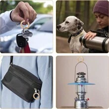 5 pezzi Anelli a molla rotondi con strass, moschettone a scatto per portachiavi, borse, cinturini, accessori per auto, ciondoli per zaini, regalo carino gotico Y2K per Natale - Multicolore - Visualizzare 7