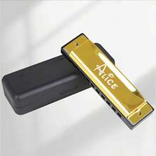 1 Stück Individuell gravierte Blues Mundharmonika, 10 Löcher Tonart C mit Etui, 10x2,7cm, personalisierte Namens Mundharmonika, für professionelle Spieler, Anfänger, Studenten und als Geschenk für Erwachsene und Freunde - Musikinstrument Sammlerstück, Geburtstagsgeschenke, Einschulung