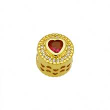 1pc Fashionable Casual Personalized Minimalist High-End Versatile Super Shiny Colorful Zirconia Heart Shaped Heart Beaded 18K Plated Adjustable Chain Bracelet, Suitable For Women Daily Outfit, Party, Birthday, Valentine's Day Gift