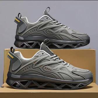 Men's New Solid Color Heighten Lightweight Shock-Absorbing Air Cushion Running Shoes, Fashionable Thick-Soled Casual Sports Shoes, Suitable For All Seasons