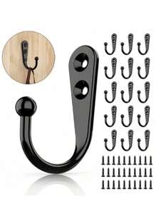 5 piezas Ganchos de estilo vintage montados en la pared con tornillos, para almacenar artículos en puertas, baños y cocinas, dormitorio, almacenamiento de baño, colgador de puerta, toallas de cocina, gancho de pared, colgar en la pared, soporte de llaves montado en la pared, soporte de llaves para la pared, ganchos para abrigos