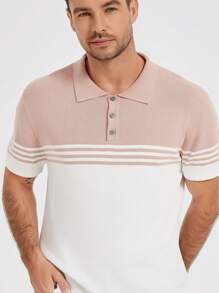 Men's Summer New Contrast Color Business Polo Shirt