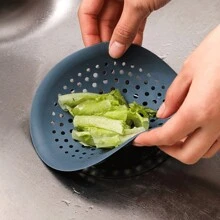 5.9英寸圆形硅胶地漏，浴室除臭盖，厨房蔬菜残渣过滤器，水槽下水道堵塞器。返校季 - 彩色 - 查看 5