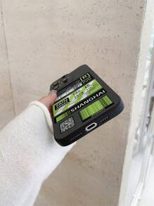 1pc Fashion Barcode Lens Protection Matte Edged Anti-Fall Phone Case Compatible With Iphone 16///Redmi/VIVO/OPPO/ - Black - View 8