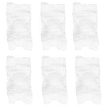 Set di 6 elastici per capelli in microfibra, AMRINUGL, elastici, bianchi, 8x17cm