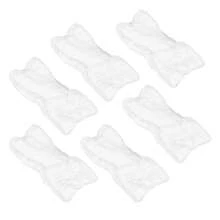 Set di 6 elastici per capelli in microfibra, AMRINUGL, elastici, bianchi, 8x17cm