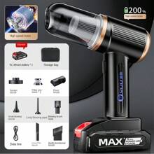 Car Vacuum Cleaner Wireless Vacuum Cleaner Small Hand-Held Brushless High-Power Ultra-Long Life Dual Battery Vacuum Cleaner In The Car - Multicolor - View 17