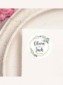 4厘米定制防水贴纸，70/140/210/280/350张个性化贴纸，Logo贴纸，商业贴纸，标签，邮资贴纸，订单贴纸，婚礼贴纸，派对贴纸，生日贴纸，万圣节贴纸，圣诞节贴纸，独立日贴纸，感恩节贴纸，防水贴纸，适用于爸爸、妈妈、家人、朋友、儿子、女儿、员工、办公室、茶室、家庭等场合。 - 彩色 - 查看 4