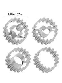 1 套波浪圆形饼干模具，11 件/9 件/2 件/3 件/4.5 厘米 9 件/4.5 厘米 4 件/7 厘米 4 件不锈钢饼干模具包括波浪、圆形、姜饼人、心形、郁金香、雪人、天使、雪花、鹿、圣诞树、铃铛、星星、花朵、蝴蝶、复活节彩蛋形状，适合烘焙饼干、糕点、情人节、复活节、万圣节等节日圣诞节圣诞装饰圣诞睡衣圣诞礼物圣诞装饰