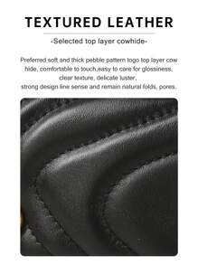 ITAMOOD Luxury Designer Lightweight Business Casual Large Capacity Square Bag, Chic Microfiber Leather Cream White Purse & Handbag & Quilted Tote Bag, Minimalist Vintage Solid Color Swirl Quilted Flap Shoulder Bag & Underarm Purse, Adjustable Chain Crossbody Bag & Satchel Bag & Messenger Bag,Gift For Christmas & New Year,Purses For Woman - Black - View 7