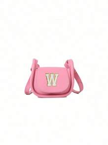 A Mini Casual, Versatile And Simple Solid Color Diy Pu Material Diagonal Shoulder Bag With 26 A-Z Letters. You Can Think Of It As A Lipstick Coin Purse That Be Worn On One Or Cross-Body. Suitable For Teen To Use When School, Traveling Shopping. Christmas, Thanksgiving, Valentine's Day, Friday Gifts. The Best Gift. - Multicolor - View 11