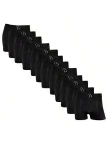 Rafa Parize Kit 12 Men's Boxer Briefs RP Original Adult Premium - Black - View 1