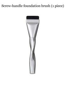 Pincel de Base Sem Rastro de Cabeça Plana, Artefato de Fundação Líquida Ultrafina 4-em-1 Almofada de Pó, Pincel Profissional Multiuso para Sobrancelhas com Efeito 3D, 1 Almofada de Pó Grande de Maquiagem + 2 Pincéis de Fundação Lisos + 1 Paleta Grande, Pincel de Fundação de Formato Reto, Pincel para Máscara, Pincel de Fundação Líquida de Cabeça Plana, Pincel de Maquiagem Fino, Sem Rastro e Sem Pó, Conjunto de Pincéis de Maquiagem 1/2/3/4 Peças