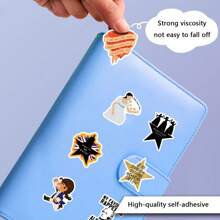 55 张汉密尔顿音乐剧涂鸦贴纸，适用于水瓶、笔记本电脑、手机、滑板、吉他、手提箱、剪贴簿、头盔、派对用品装饰、Straykids 贴纸、吉他贴纸、音符贴纸 - 彩色 - 查看 7