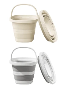 1 pieza, Cubo plegable, Cubo portátil, Cubo plegable para lavar el coche, Para la limpieza del hogar, Campamento al aire libre, Cubo portátil para pesca y viajes, Cubo para lavar el coche, Multiusos, Esencial para autocaravana, Ahorra espacio, Suministros de limpieza, Pequeña herramienta para el hogar