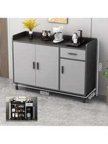 Alacenas Para Cocina Pequeñas Madera Con 3 Puertas 100cm - Gris - Ver 2