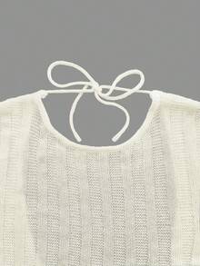 Damen Sexy Kleid/Strandkleid mit Rückenausschnitt und Bindung, Flatter-Ärmel, Urlaubsoutfit