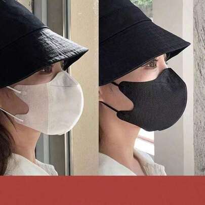 10PCS Disposable Breathable Face Thin Mask, Highly Attractive Level 3d Protection Three-Dimensional White Face Small Independent Packaging, For Both Men And Women