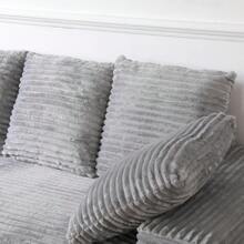 LUCKHAO 108.6" Corduroy Modular Sectional Sofa With Ottoman & Storage, Modern Deep-Seat L-Shaped Sectional With 8 Pillows, Cloud-Like Couch For Living Room, Apartment, Or Office - 灰色 - 查看 6