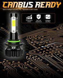 XWQHJW 2* Super Bright 6000K 10000LM IP67 Waterproof Cool White LED Headlight 9005 9004 H7 H11 Hi/Low Beam Kit  Easy To Install And Plug And Play, Halogen Lamp Substitute, Equipped With Two T10 Small Lights,Fit For Suzuki SX4 2007 2008 2009 2010 2011 2012 2013 Model