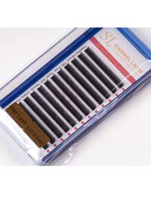 12 Reihen nasse Anime-Stil Manga Wimpernverlängerungen 0,07/0,05 D Curl 8-15mm nasser Look Wimpern A-Form Cosplay Manga Spitzen weiche Wimpern Nerz flauschig Einzelne Russische Volumen Natürliche Vorbereitete Volumen Fächer Falsche Wimpern Zubehör Cilios für Profis