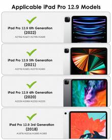 DTTOCASE IPad Pro 12.9 Case For 6th/5th/4th/3rd Gen (2022-2018) & IPad Air M3/M2 13 Inch (2025/2024) – Clear Protective Cover With Built-In Apple Pencil Holder, Auto Sleep/Wake & Camera Protection - 橘紅 - 查看 2