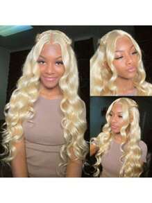 BINF 613 Blonde 4x4 Transparent Lace Closure Human Hair Wigs For Women 20-30Inch Body Wave 4x4 Closure Wigs Human Hair Brazilian Remy Hair Wig - Blonde - View 7