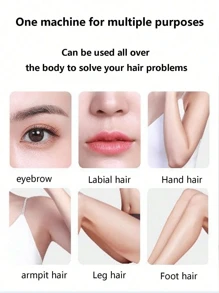 Depiladora facial indolora para mujeres - Elimina instantáneamente el vello del mentón, las mejillas, el labio superior, las cejas - Funciona con pilas