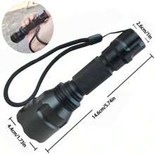 High Power 350 Yards Flashlight With Remote Control Switch - Green,Red, White Light For Night Hunting, Fishing, Camping, And Beekeeping, Rechargeable Battery And Carry Box Included,Mens Gift