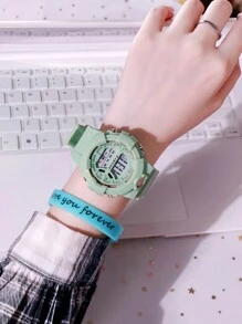 SPORT Women's Solid Color Strap Round Electronic Watch, Suitable For Everyday Wear - Multicolor - View 5