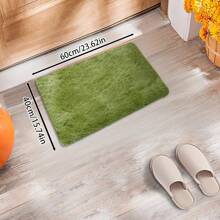 1pc Rectangular Plush Bedroom/Living Room Small Floor Mat, Large Carpet
