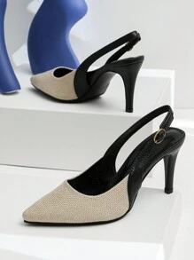 New Style Women's Pointed Toe High Heel Mules, Fashionable Elegant Minimalist Design, Comfortable High Heel Shoes