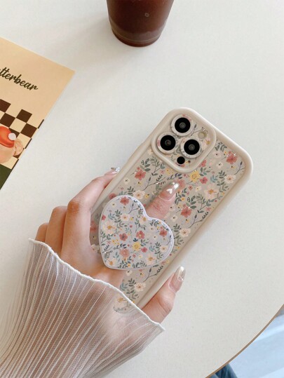 1pc Ditsy Floral Pattern Shockproof Phone Case With Microhole Design To Protect Camera, Compatible With Apple 11 Pro Max/12 Pro Max/13 Pro Max/14 Pro Max/15 Pro Max/16 Plus/16 Pro Max, Redmi, OPPO/Realme, VIVO, Infinix, Honor, MOTO, One Plus Waterproof Anti-Fall Scratch Resistant