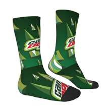 1 par de calcetines con actitud de rocio para hombres, calcetín tripulación con estampado de patrones sin costuras de Harajuku happy hip hop como regalo novedoso