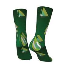 1 par de calcetines con actitud de rocio para hombres, calcetín tripulación con estampado de patrones sin costuras de Harajuku happy hip hop como regalo novedoso
