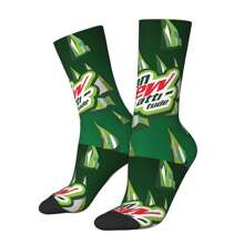 1 par de calcetines con actitud de rocio para hombres, calcetín tripulación con estampado de patrones sin costuras de Harajuku happy hip hop como regalo novedoso