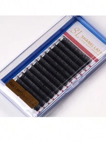 12 Reihen nasse Anime-Stil Manga Wimpernverlängerungen 0,07/0,05 D Curl 8-15mm nasser Look Wimpern A-Form Cosplay Manga Spitzen weiche Wimpern Nerz flauschig Einzelne Russische Volumen Natürliche Vorbereitete Volumen Fächer Falsche Wimpern Zubehör Cilios für Profis