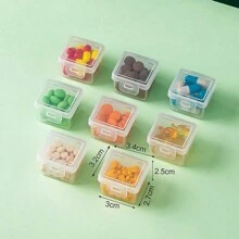 1 Set 6-12pcs Detachable Mini Pillbox Portable Medicine Dispenser Boxes, Compact Sealed Vitamin Containers For Morning/Noon/Night, Personal Organizer
