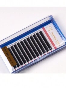 12 Reihen nasse Anime-Stil Manga Wimpernverlängerungen 0,07/0,05 D Curl 8-15mm nasser Look Wimpern A-Form Cosplay Manga Spitzen weiche Wimpern Nerz flauschig Einzelne Russische Volumen Natürliche Vorbereitete Volumen Fächer Falsche Wimpern Zubehör Cilios für Profis