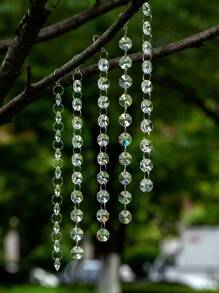 5 Stück transparente Kristallglas Sonnenfänger, Heim Dekoration Windspiele, Garten Hochzeit Hängende Ornamente - Verschiedenfarbig - Übersicht 5